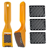 2-1/2" Shaver Blade Holder with Handles, Includes 5 Total Standard Cut Replacement Blades - Steel Rasp, Cheesegrater, Auto Body Filler