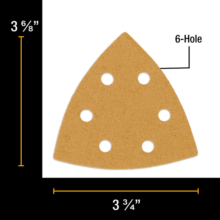 Triangle Mouse Sanding Sheets - 80 Grit (Box of 24) - 6 Hole Pattern Hook & Loop Triangular Shaped Discs - Aluminum Oxide Sandpaper