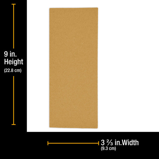 100 Grit - 1/3 Sheet Size Wood Workers Gold, 3-2/3" x 9" with Hook & Loop Backing - Box of 20 Sheets - Jitterbug Sander