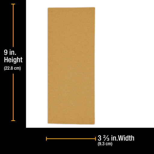 120 Grit - 1/3 Sheet Size Wood Workers Gold, 3-2/3" x 9" with Hook & Loop Backing - Box of 20 Sheets - Jitterbug Sander