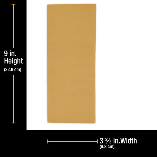 150 Grit - 1/3 Sheet Size Wood Workers Gold, 3-2/3" x 9" with Hook & Loop Backing - Box of 20 Sheets - Jitterbug Sander