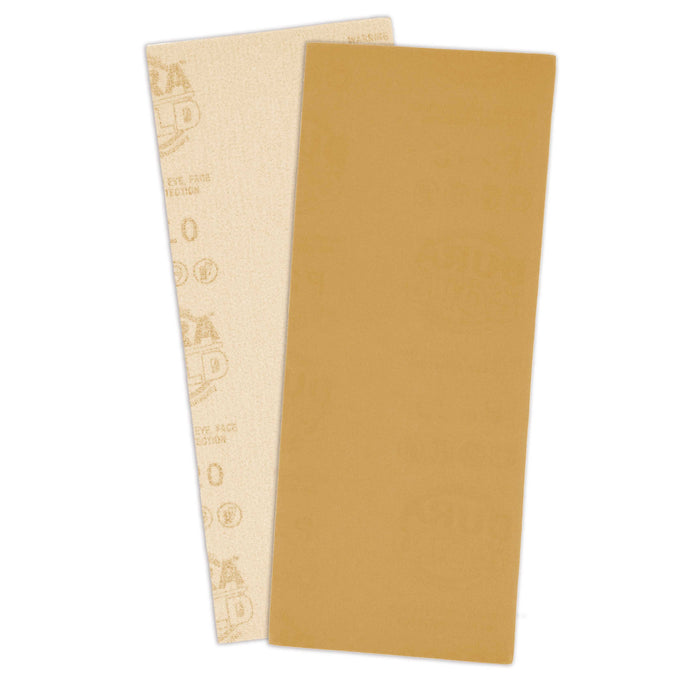 320 Grit - 1/3 Sheet Size Wood Workers Gold, 3-2/3" x 9" with Hook & Loop Backing - Box of 20 Sheets - Jitterbug Sander