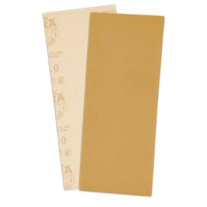 600 Grit - 1/3 Sheet Size Wood Workers Gold, 3-2/3" x 9" with Hook & Loop Backing - Box of 20 Sheets - Jitterbug Sander