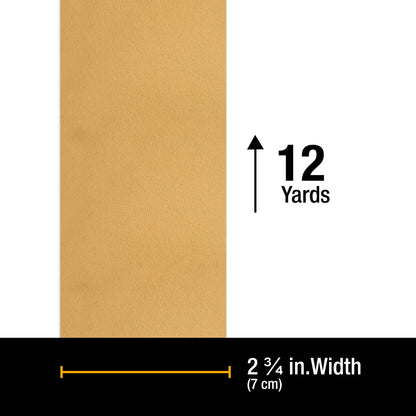 Premium 180 Grit Gold Longboard Continuous Sandpaper Roll, 2-3/4" Wide, 12 Yards Long, Hook & Loop Backing - Automotive, Woodworking Sanding