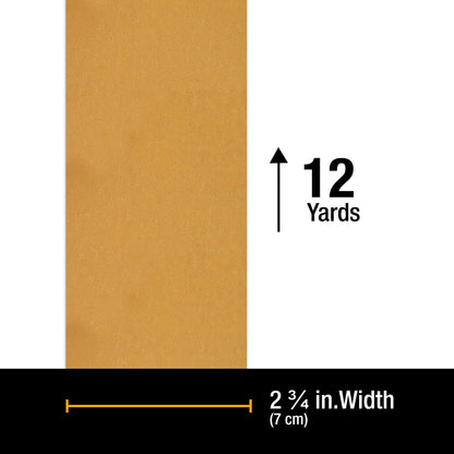 Premium 220 Grit Gold Longboard Continuous Sandpaper Roll, 2-3/4" Wide, 12 Yards Long, Hook & Loop Backing - Automotive, Woodworking Sanding