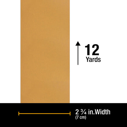 Premium 400 Grit Gold Longboard Continuous Sandpaper Roll, 2-3/4" Wide, 12 Yards Long, Hook & Loop Backing - Automotive, Woodworking Sanding
