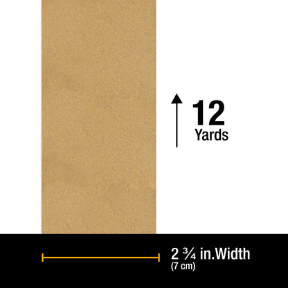 Premium 80 Grit Gold Longboard Continuous Sandpaper Roll, 2-3/4" Wide, 12 Yards Long, Hook & Loop Backing - Automotive, Woodworking Sanding