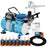 Master Airbrush Multi-Purpose with Air Compressor - U.S. Art Supply 6 Primary Opaque Colors Acrylic Paint Artist Set - G22 Gravity Feed Airbrush and
