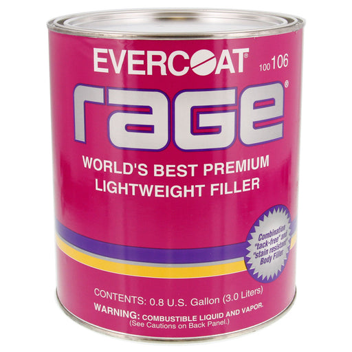 Rage - Premium Lightweight Body Filler, 1 Quart