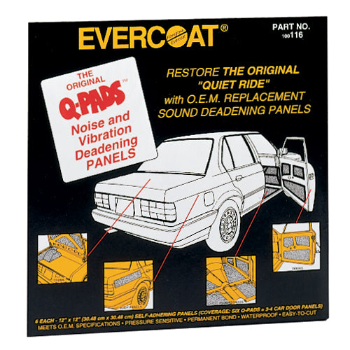 Q-Pads - Sound Deadening Panels, 16in x 16in (4 Per Pack)