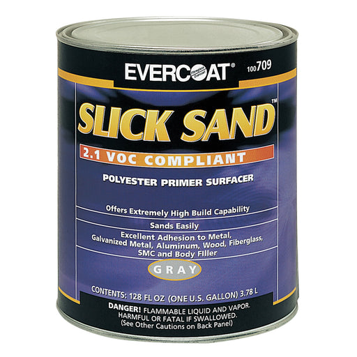Gray - Slick Sand 2.1 VOC Compliant Polyester Primer Surfacer, 1 Gallon