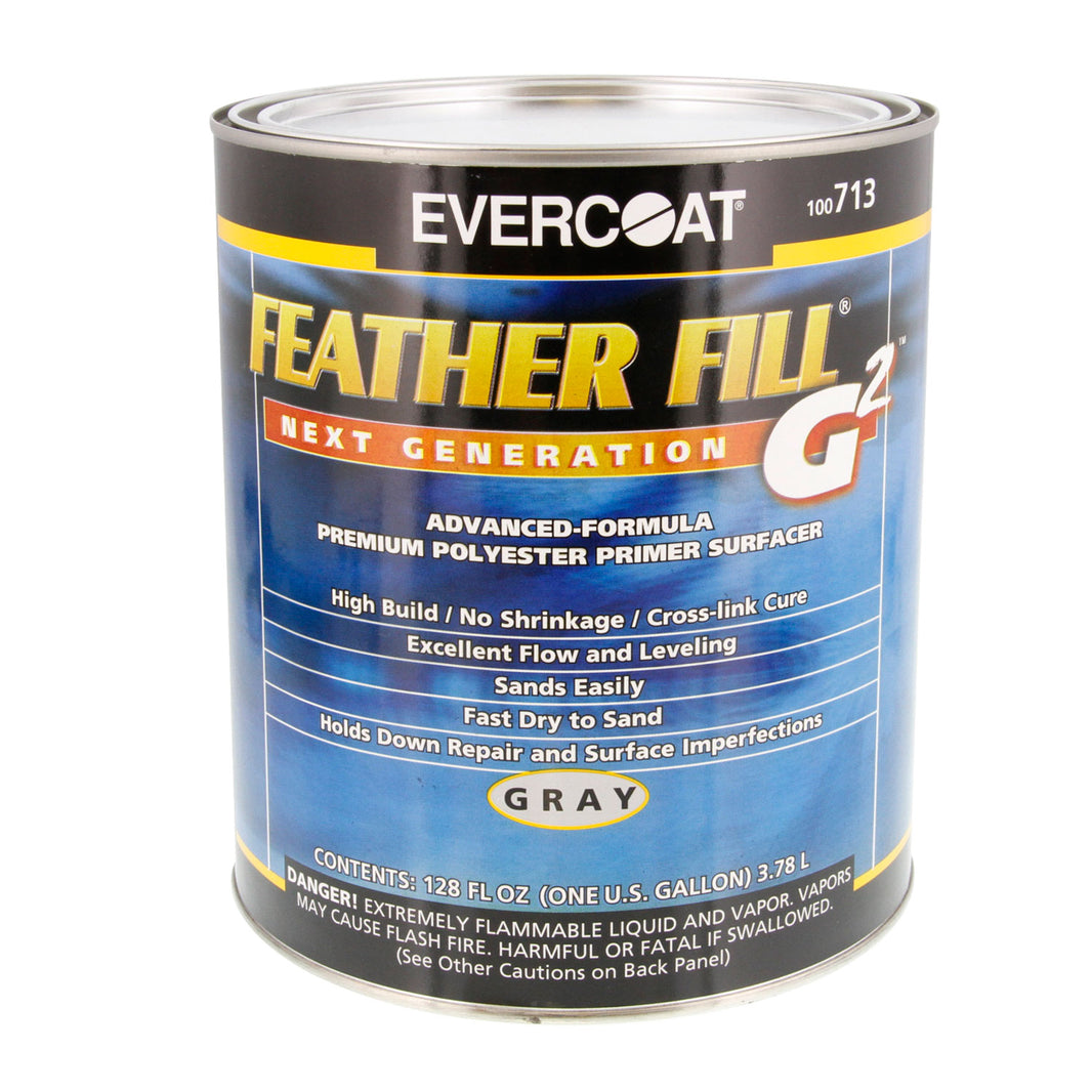 Gray - Feather Fill G2 Next Generation Premium Polyester Primer Surfacer, 1 Quart