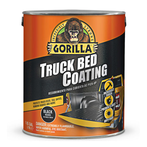 Truck Bed Liner Coating Pre-Mixed Ready to Apply, 1 Gallon Black - Durable Textured Protective Coating, Prevent Rust - Roll-On, Brush-On Application