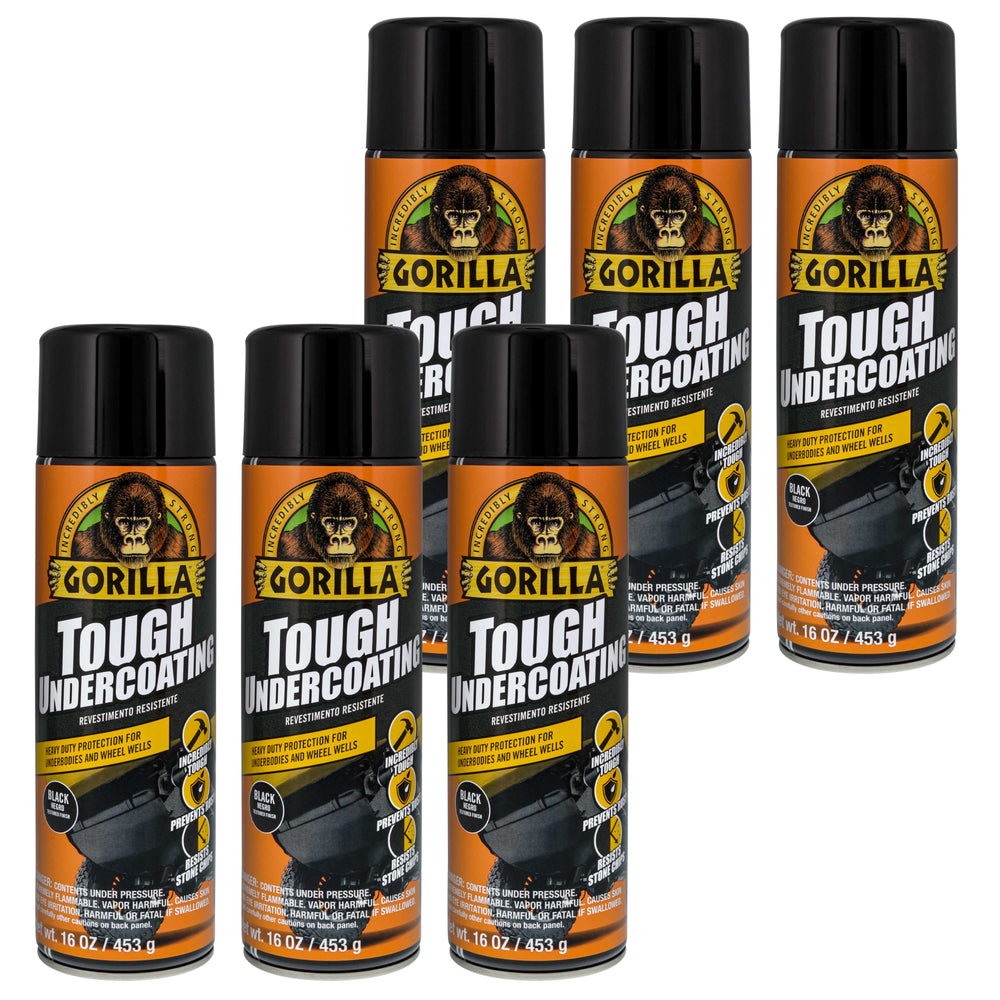 Tough Undercoating Black - 16.0oz Aerosol Can, 6 Pack