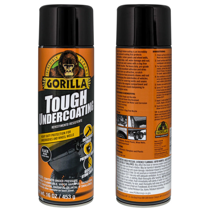 Tough Undercoating Black - 16.0oz Aerosol Can, 6 Pack