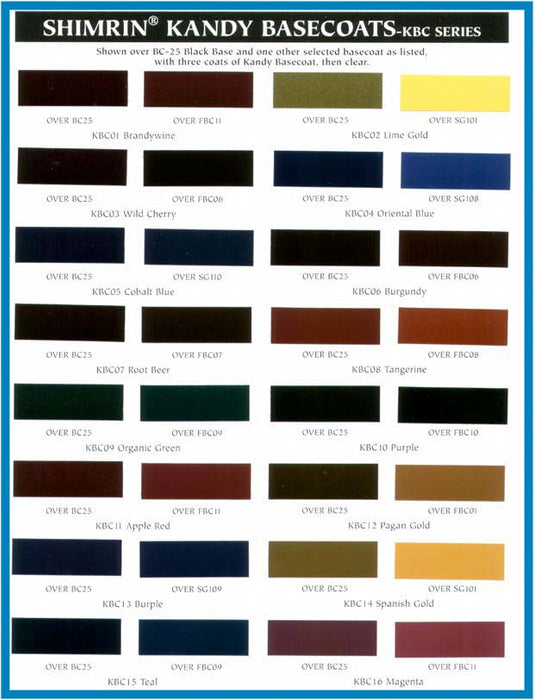 Burgundy Kandy - Shimrin (1st Gen) Kandy Basecoat, 1 Quart House of Kolor