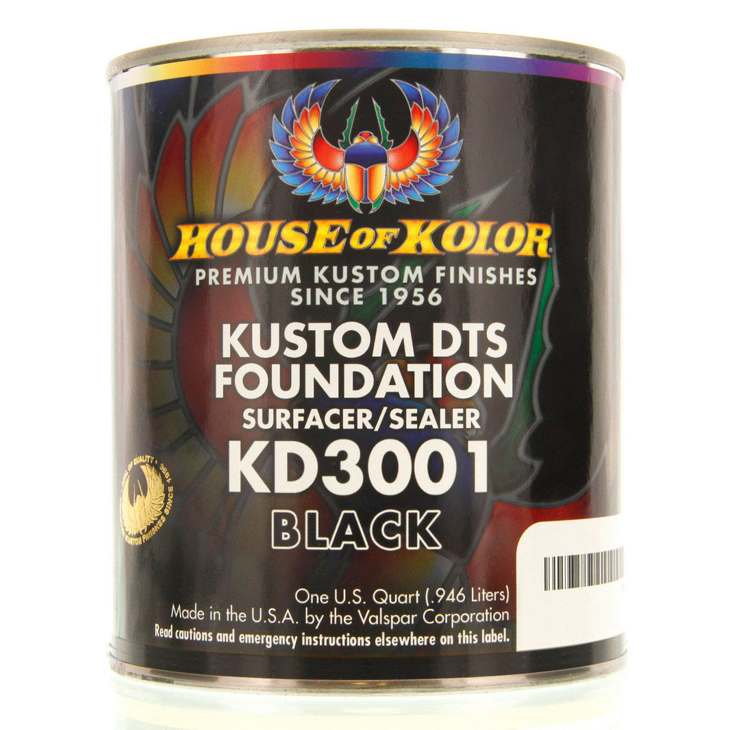 Black - Custom Dts Foundation Surfacer Sealer Epoxy Primer, 1 Quart