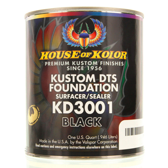 Black - Custom Dts Foundation Surfacer Sealer Epoxy Primer, 1 Quart House of Kolor