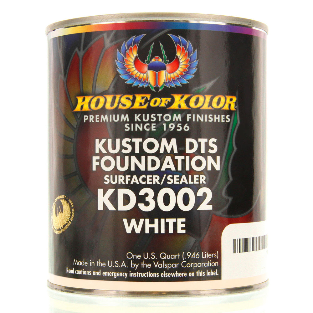 White - Custom Dts Foundation Surfacer Sealer Epoxy Primer, 1 Quart House of Kolor