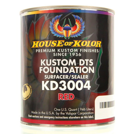 Red - Custom Dts Foundation Surfacer Sealer Epoxy Primer, 1 Quart House of Kolor