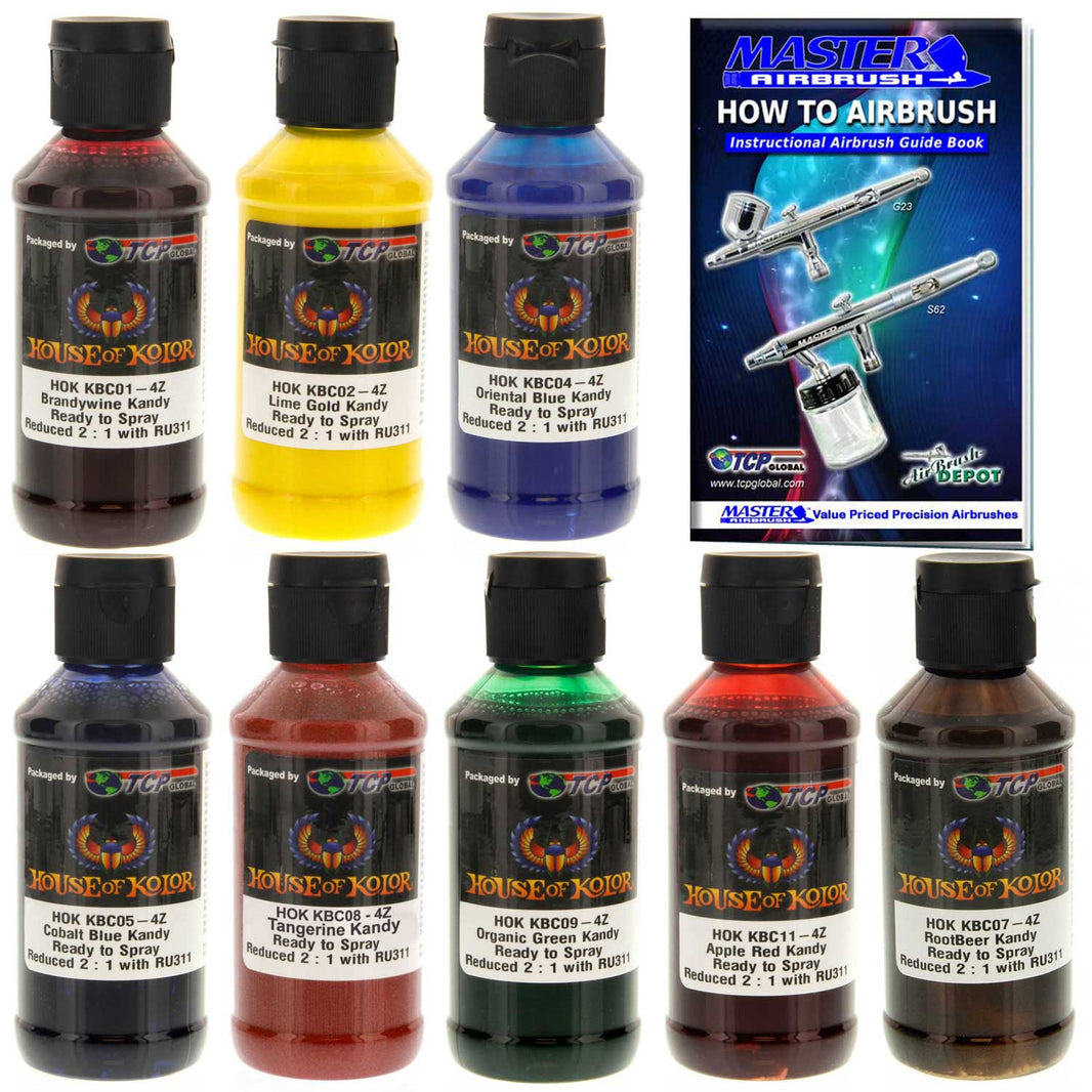 8 Color Kit - Kandy Basecoats, 4 oz (Ready-to-Spray)