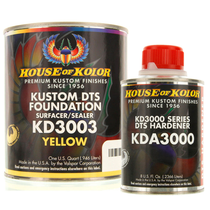 Yellow Epoxy Primer Kit, 1 Quart with 1/2 Pint Activator House of Kolor
