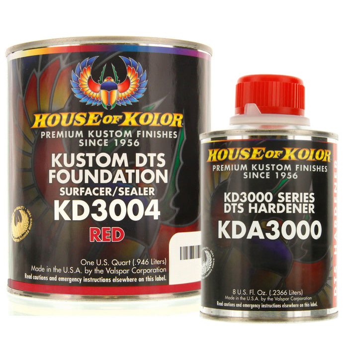 Red Epoxy Primer Kit, 1 Quart with 1/2 Pint Activator House of Kolor