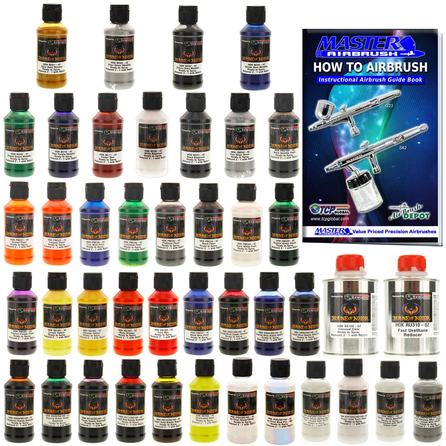 House Of Kolor Pro Set Top 40 Colors, Sg100, Reducer — TCP Global