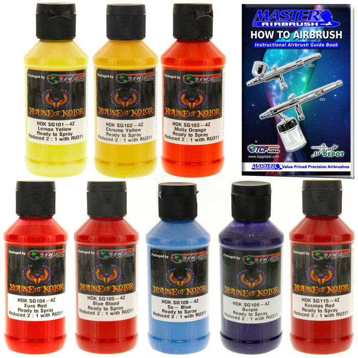 8 Color Kit - Graphic Solid Kolor Basecoats, 4 oz (Ready-to-Spray)