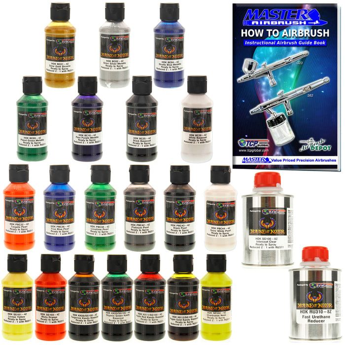 Top 20 Color Pro Set - Kandy, Graphic, Metallic and Pearl Basecoats, 4 oz (Ready-to-Spray)