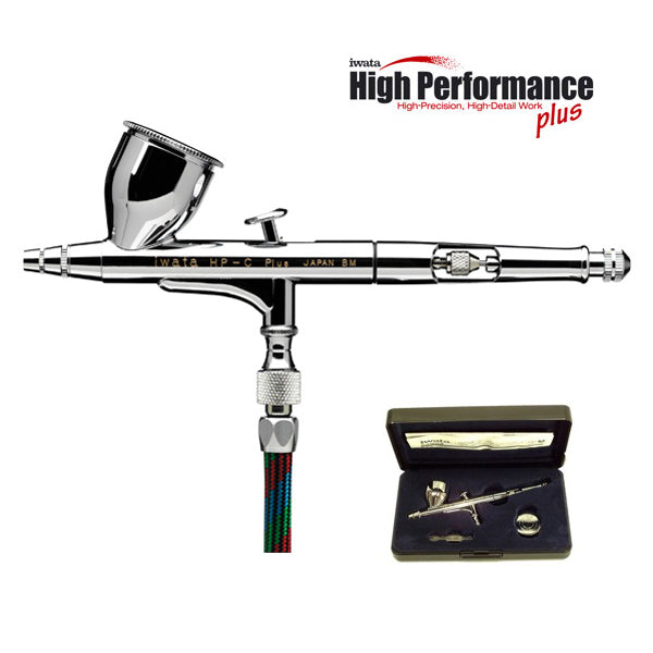Iwata High Performance Plus HP-C Plus Airbrushing System with TC-828 Twin Piston Air Compressor with Air Storage Tank