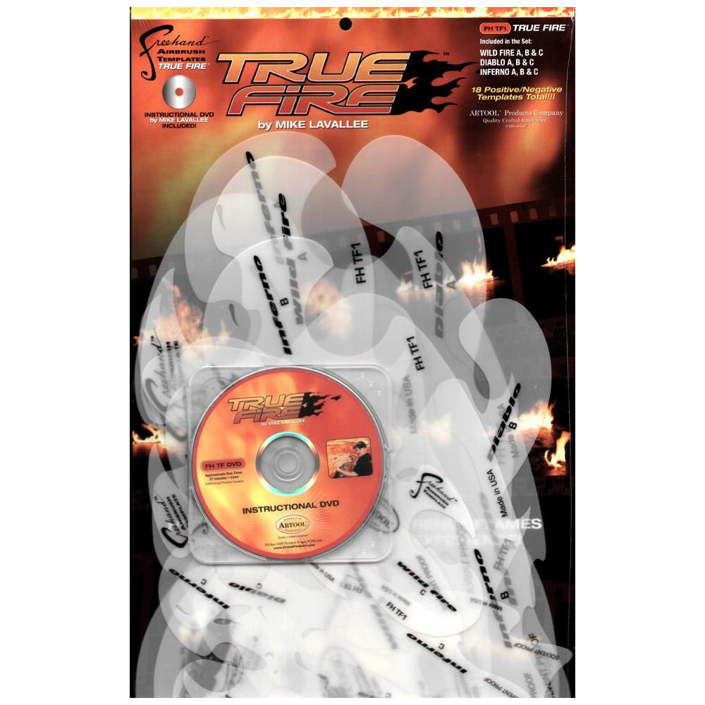 Iwata Mike Lavallee True Fire Template Set with Instructional DVD Stencils