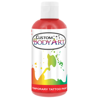 Red Airbrush Body Paint 8oz - Alcohol-Based, Waterproof, Body Paint for Adults, Cosplay, Temporary Tattoos