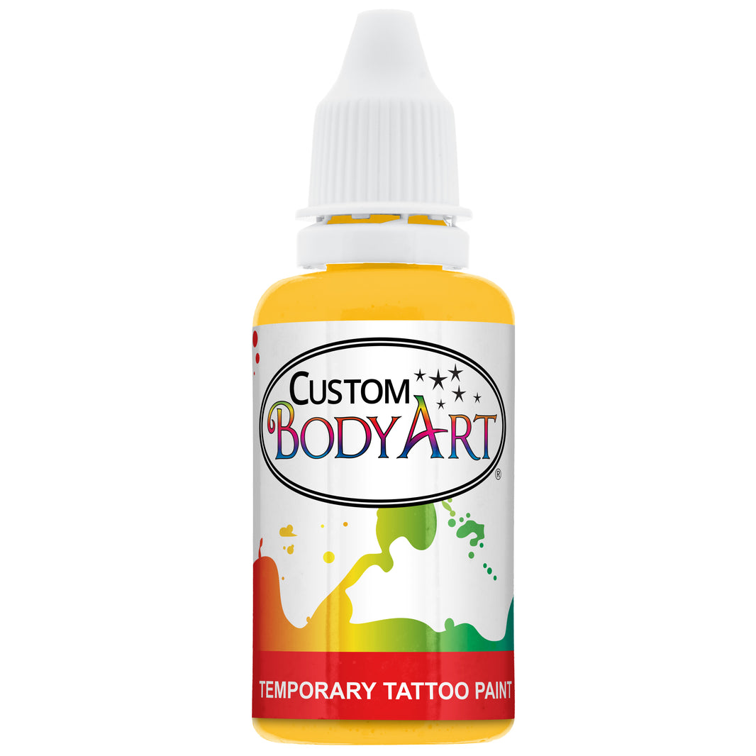 Yellow Airbrush Body Paint 1oz - Alcohol-Based, Waterproof, Body Paint for Adults, Cosplay, Temporary Tattoos
