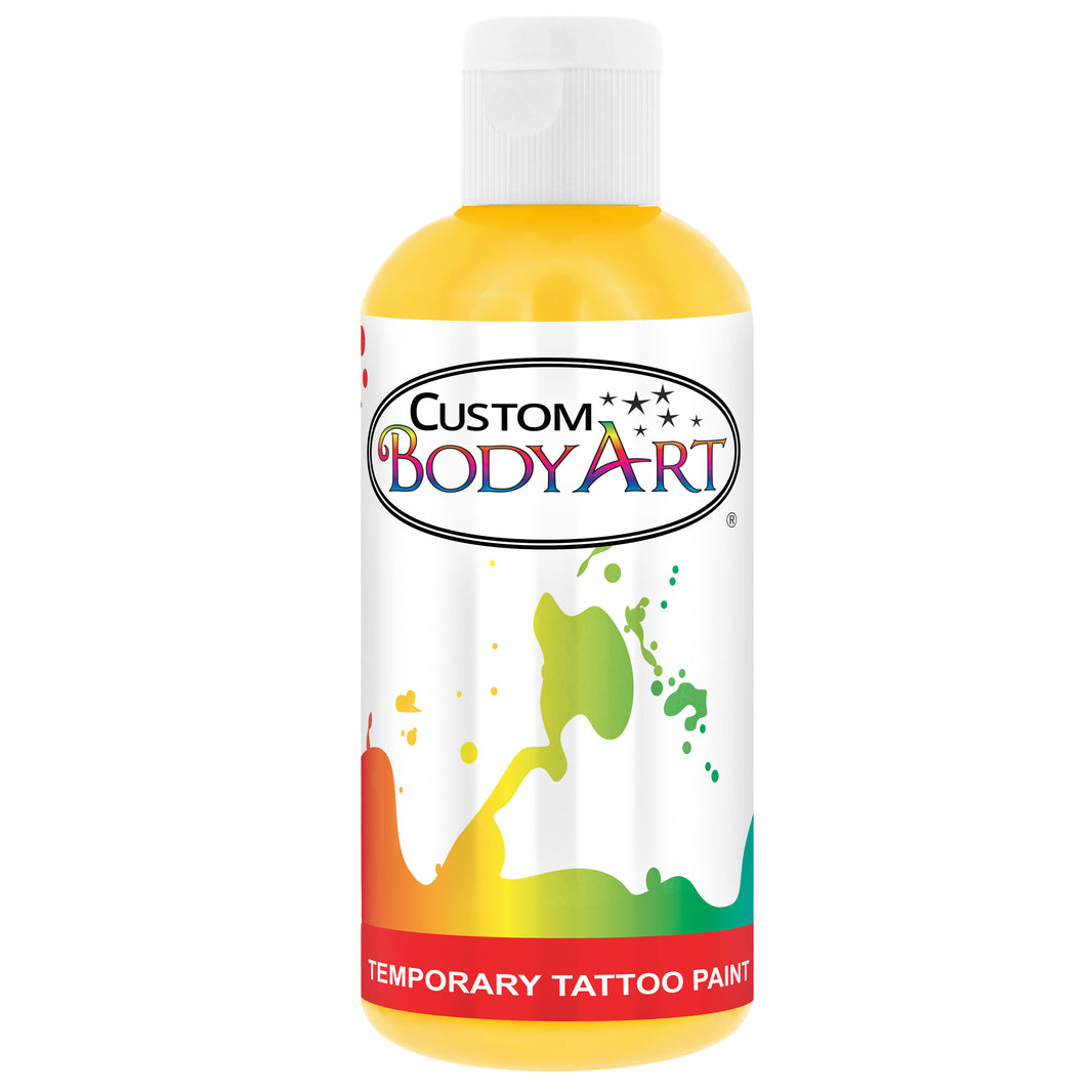 Yellow Airbrush Body Paint 8oz - Alcohol-Based, Waterproof, Body Paint for Adults, Cosplay, Temporary Tattoos
