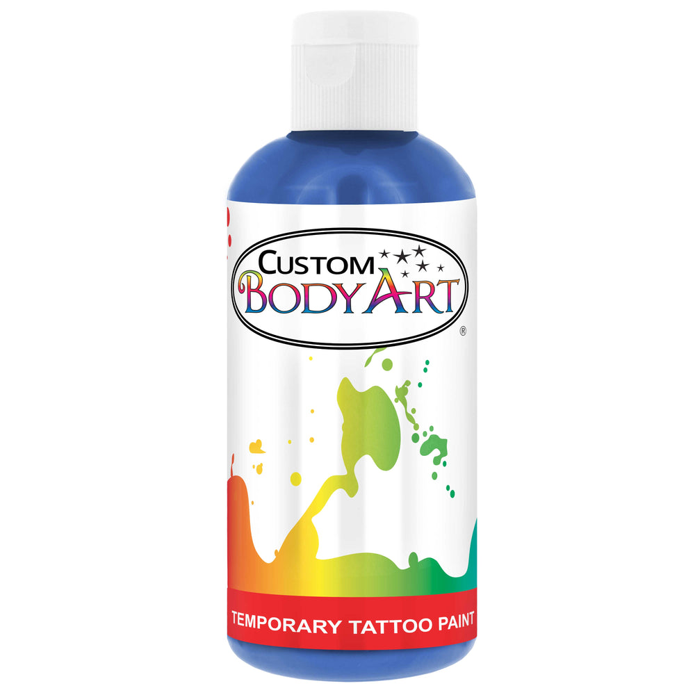 Blue Airbrush Temporary Tattoo Body Paint Makeup, 8 oz.