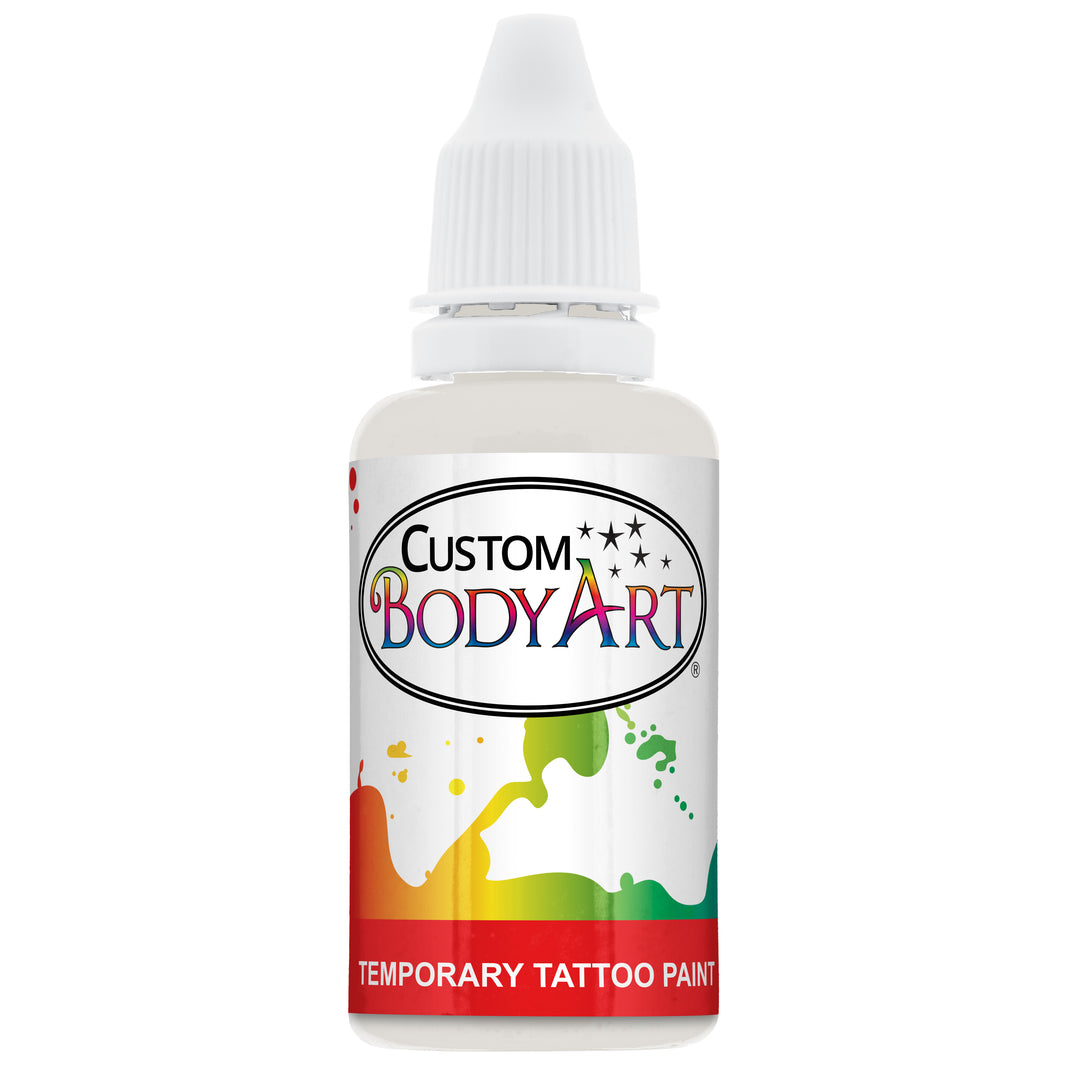 White Airbrush Body Paint 1oz - Alcohol-Based, Waterproof, Body Paint for Adults, Cosplay, Temporary Tattoos