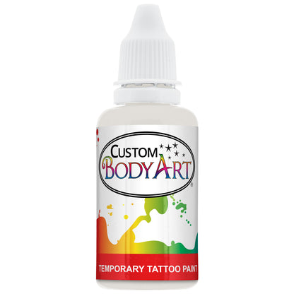 White Airbrush Body Paint 1oz - Alcohol-Based, Waterproof, Body Paint for Adults, Cosplay, Temporary Tattoos