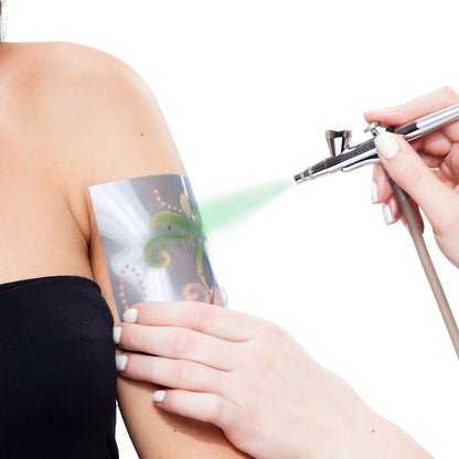 Green Airbrush Body Paint 8oz - Alcohol-Based, Waterproof, Body Paint for Adults, Cosplay, Temporary Tattoos
