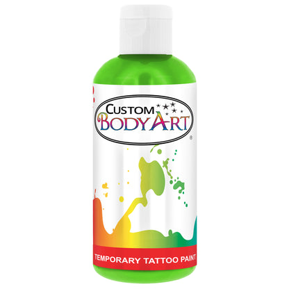 Lime Green Airbrush Body Paint 8oz - Alcohol-Based, Waterproof, Body Paint for Adults, Cosplay, Temporary Tattoos
