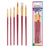 6 Piece Nylon Hair Face Painting Brush Set - 4 Round Size 2-4-6-10, 2 Flat Size 8-12