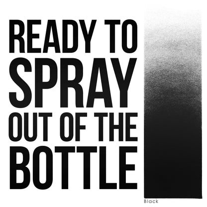 8 oz Black Water-Based Air Brush Paint for Skin - Face & Body Airbrush Paint for Halloween, Cosplay, Theatrical Makeup & Temporary Tattoos