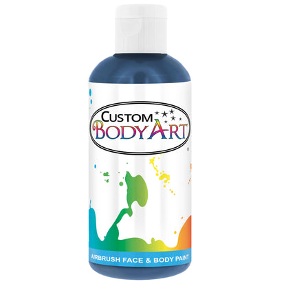 8 oz Blue Water-Based Air Brush Paint for Skin - Face & Body Airbrush Paint for Halloween, Cosplay, Theatrical Makeup & Temporary Tattoos