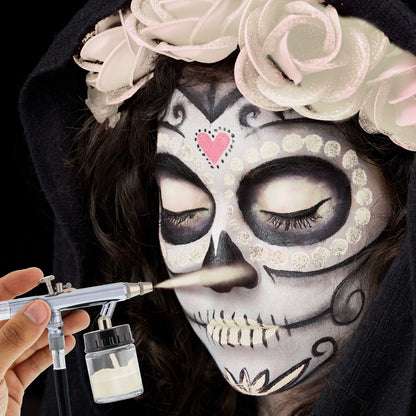 1 oz White Water-Based Air Brush Paint for Skin - Face & Body Airbrush Paint for Halloween, Cosplay, Theatrical Makeup & Temporary Tattoos
