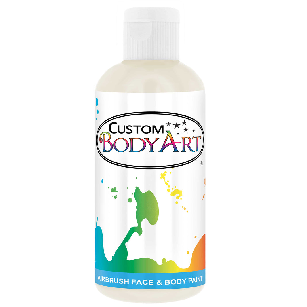 8 oz White Water-Based Air Brush Paint for Skin - Face & Body Airbrush Paint for Halloween, Cosplay, Theatrical Makeup & Temporary Tattoos