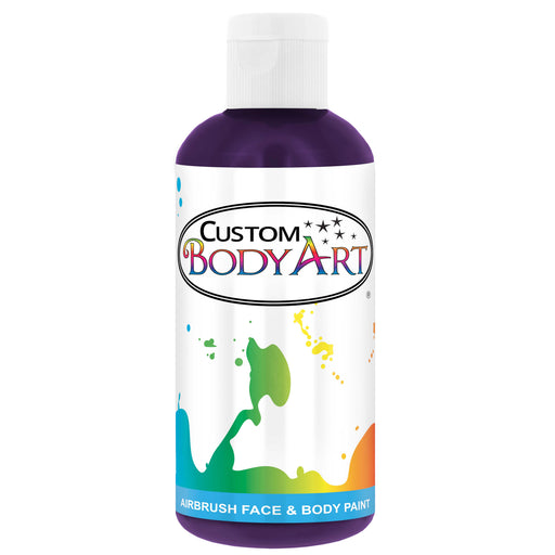 8 oz Purple Water-Based Air Brush Paint for Skin - Face & Body Airbrush Paint for Halloween, Cosplay, Theatrical Makeup & Temporary Tattoos
