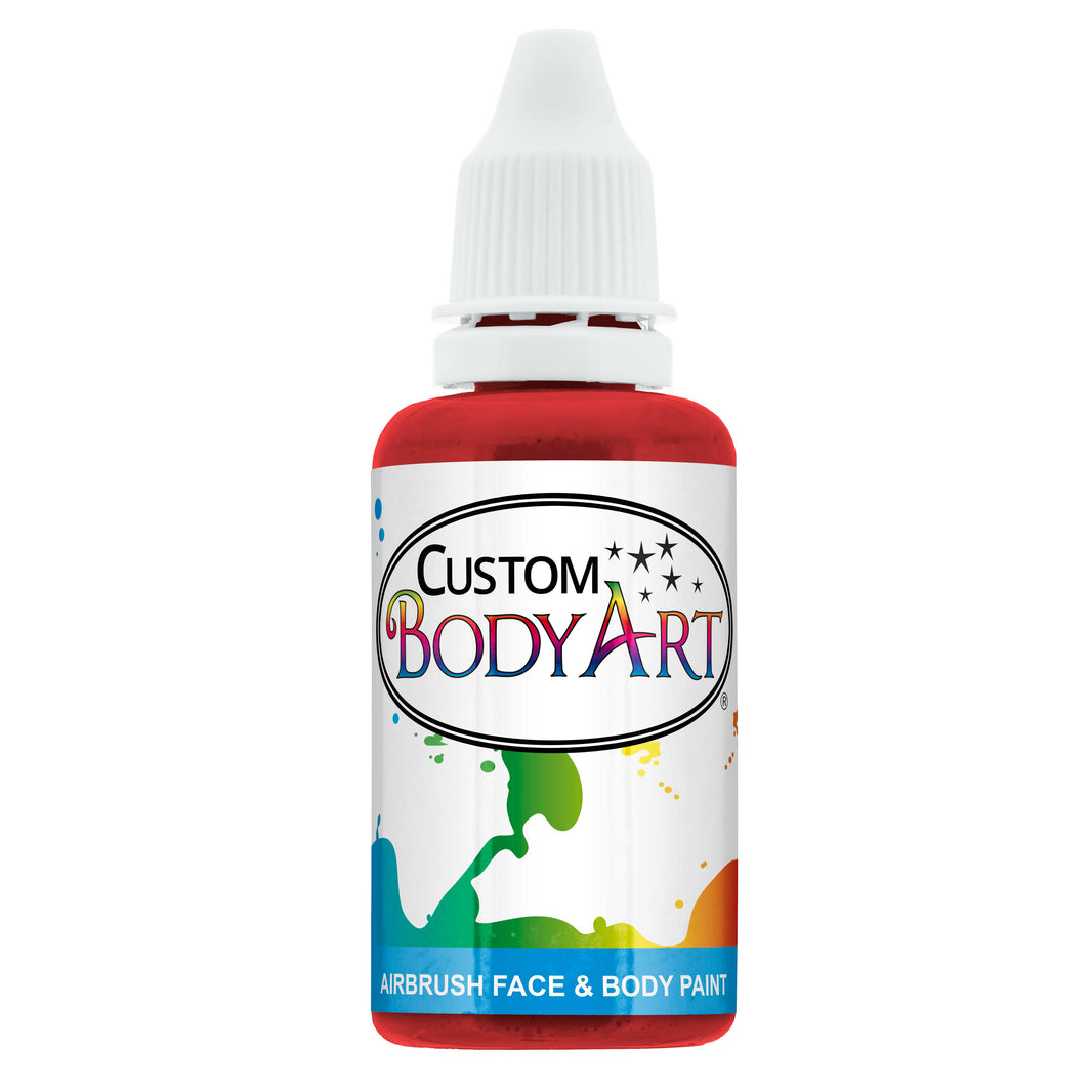 1 oz Crimson Red Water-Based Air Brush Paint for Skin - Face & Body Airbrush Paint for Halloween, Cosplay, Theatrical Makeup & Temporary Tattoos