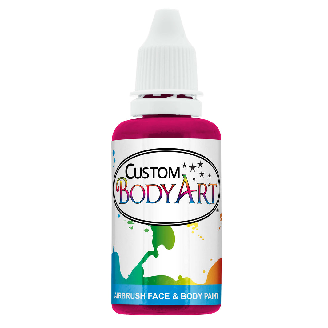 1 oz Fushia Water-Based Air Brush Paint for Skin - Face & Body Airbrush Paint for Halloween, Cosplay, Theatrical Makeup & Temporary Tattoos