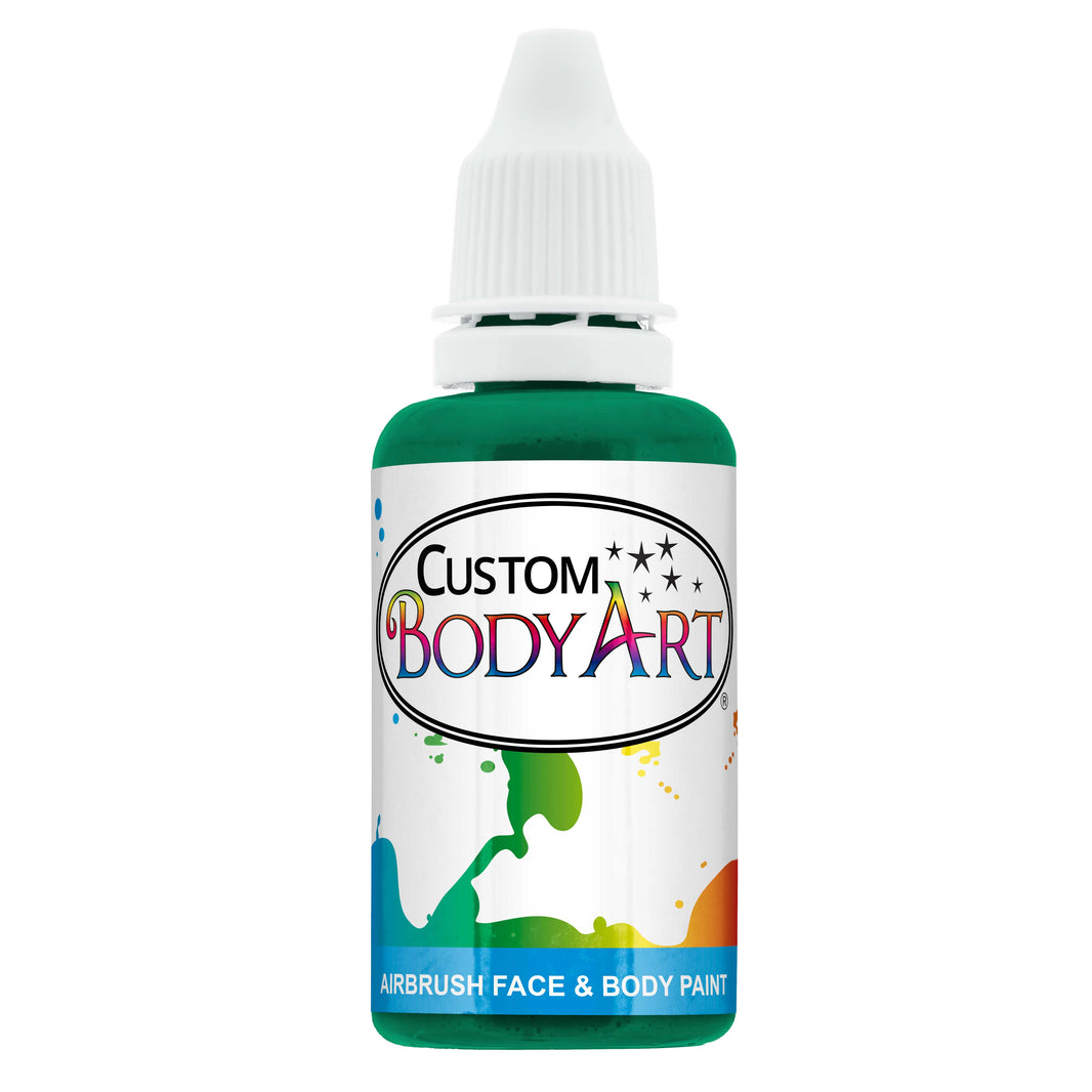 1 oz Emerald Water-Based Air Brush Paint for Skin - Face & Body Airbrush Paint for Halloween, Cosplay, Theatrical Makeup & Temporary Tattoos