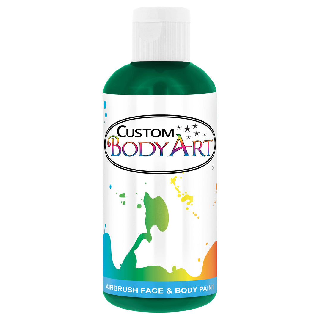 8 oz Emerald Water-Based Air Brush Paint for Skin - Face & Body Airbrush Paint for Halloween, Cosplay, Theatrical Makeup & Temporary Tattoos